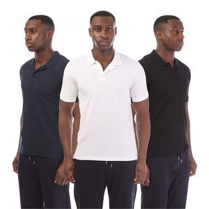Jack And Jones Mens Basic Polo Shirt (Pack of 3) / White/Black/Navy